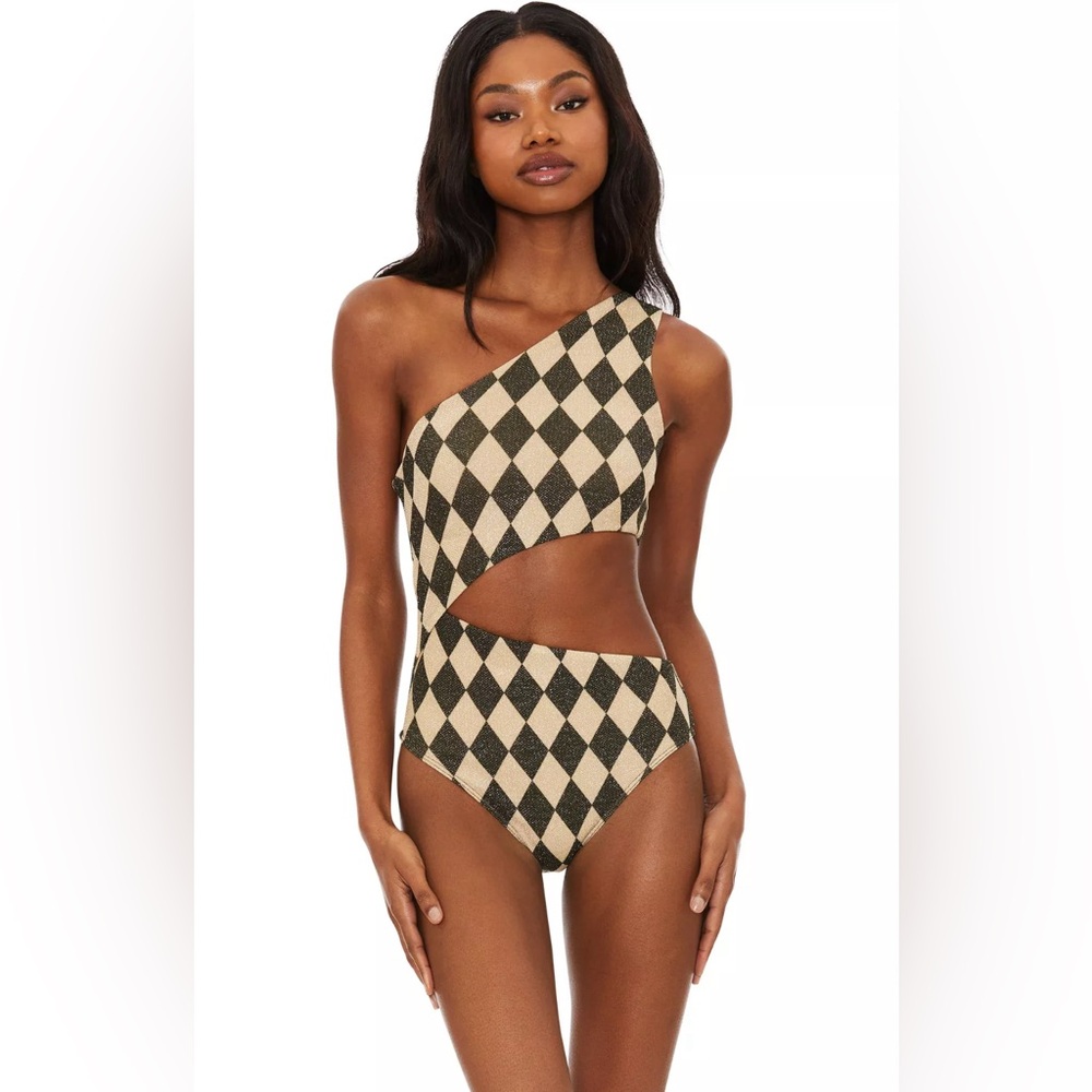 Beach Riot Celine one piece swimsuit in diamond shine